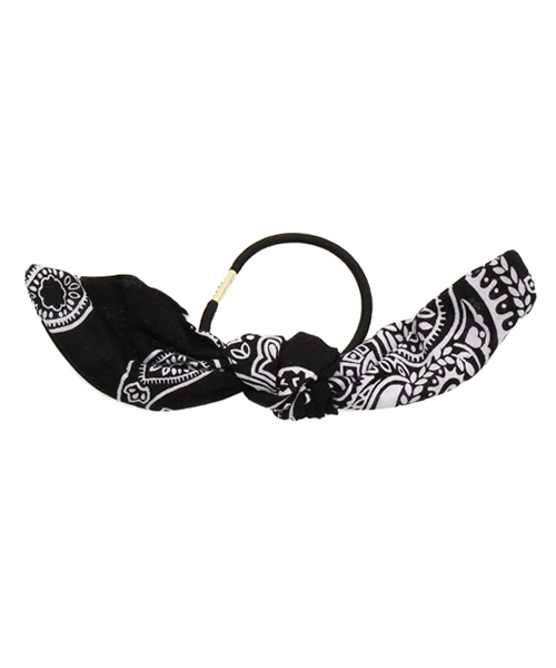 WEGO（ウィゴー）の「WEGO/バンダナヘアゴム（ヘアゴム・レディース・ブラック/ブルー/レッド/イエロー/ホワイト・FREE）」の3枚目の写真