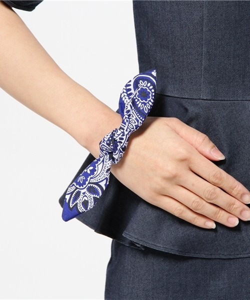 WEGO（ウィゴー）の「WEGO/バンダナヘアゴム（ヘアゴム・レディース・ブラック/ブルー/レッド/イエロー/ホワイト・FREE）」の7枚目の写真