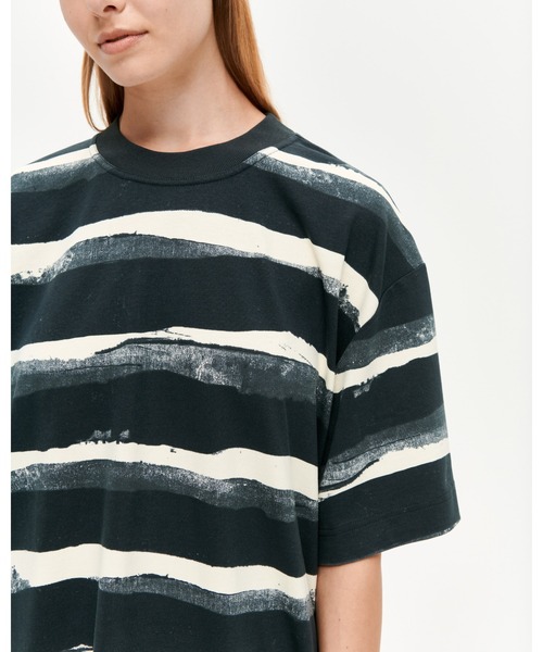 【新品未使用タグあり】Marimekko Kioski ストライプ Tシャツ marimekko（マリメッコ）の「【kioski】Pieni Tuubimix / Welig
