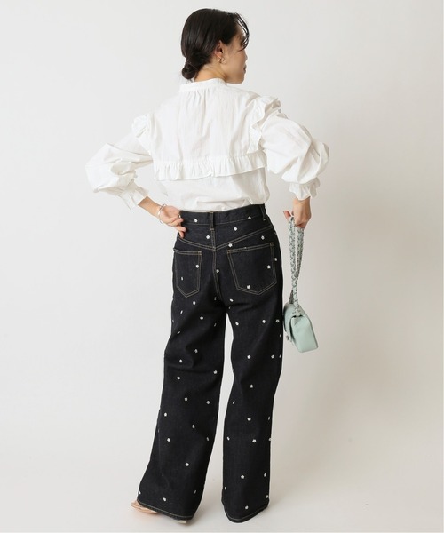 U by SPICK&SPAN(ユーバイスピックアンドスパン)の「≪追加≫ピンタックフリルブラウス2◆(シャツ/ブラウス・レディース・ホワイト/ネイビー・FREE)」の14枚目の写真