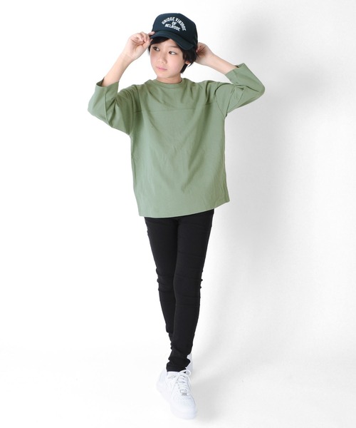 GLAZOS（グラソス）の「カレッジロゴサイドラインメッシュキャップ（キャップ・キッズ・ブラック/ネイビー/レッド/カーキ・フリー）」の8枚目の写真