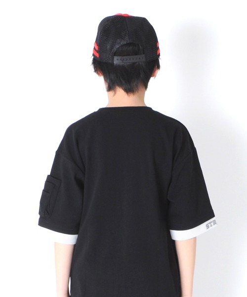 GLAZOS（グラソス）の「カレッジロゴサイドラインメッシュキャップ（キャップ・キッズ・ブラック/ネイビー/レッド/カーキ・フリー）」の10枚目の写真