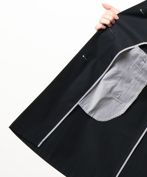 To b. by agnes b.（トゥービーバイアニエスベー）の「WS82 MANCHES LONGUES ピミリコスプリングコート（ステンカラーコート・レディース・ブラック・36/38）」の6枚目の写真