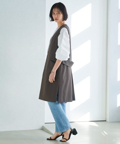 RASW(ラス)の「RASW ノーカラージレ(ベスト・レディース・カーキ/イエロー/アイボリー・M/L)」の22枚目の写真