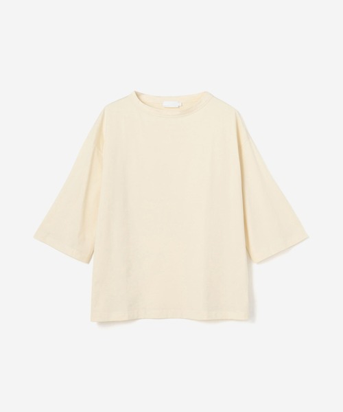 handvaerk（ハンドバーク）の「handvaerk | 60/2 ボトルネックTシャツ WOMEN（Tシャツ/カットソー・レディース・グレイッシュベージュ/ブラック/Nat/グレー/ダークグレー/ホワイト/ネイビー/ライトグレー・SMALL）」の8枚目の写真