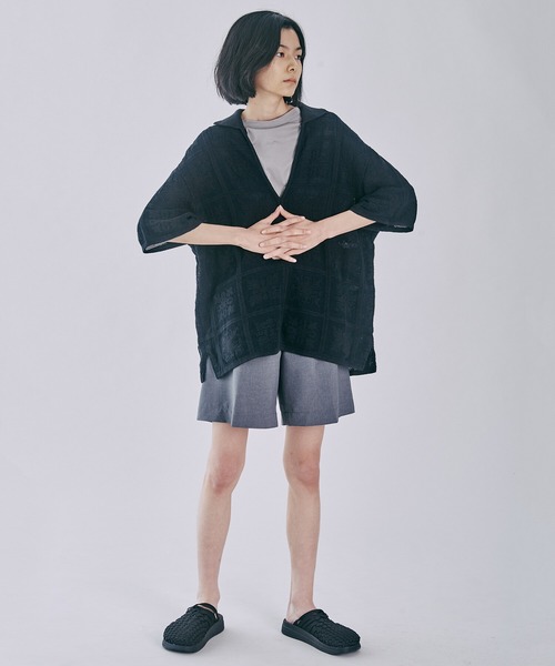 handvaerk（ハンドバーク）の「handvaerk | 60/2 ボトルネックTシャツ WOMEN（Tシャツ/カットソー・レディース・グレイッシュベージュ/ブラック/Nat/グレー/ダークグレー/ホワイト/ネイビー/ライトグレー・SMALL）」の12枚目の写真