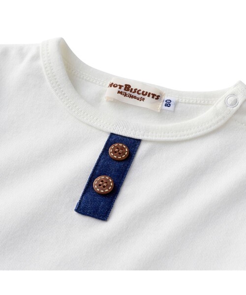 HOT BISCUITS(ホットビスケッツ)の「バンダナ柄 半袖Tシャツワンピース(ワンピース・キッズ・ホワイト・90cm/80cm/120cm/110cm/100cm)」の3枚目の写真
