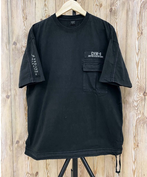 AVIREX(アヴィレックス)の「フェイドウォッシュ ルーズ フィット ミリタリーポケット半袖Tシャツ(Tシャツ/カットソー・メンズ・カーキ/ブラック/オリーブ/オフホワイト・XL/M/XXL/L)」の3枚目の写真