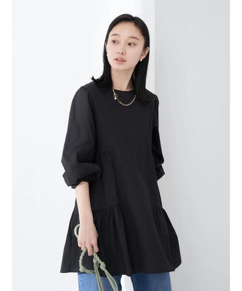 earth music&ecology（アースミュージックアンドエコロジー）の「ティアードチュニック（Tシャツ/カットソー・レディース・ホワイト/ブラック・FREE）」の19枚目の写真