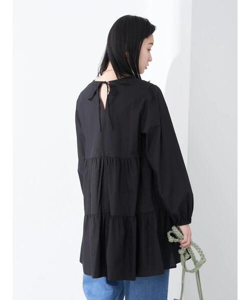 earth music&ecology（アースミュージックアンドエコロジー）の「ティアードチュニック（Tシャツ/カットソー・レディース・ホワイト/ブラック・FREE）」の21枚目の写真