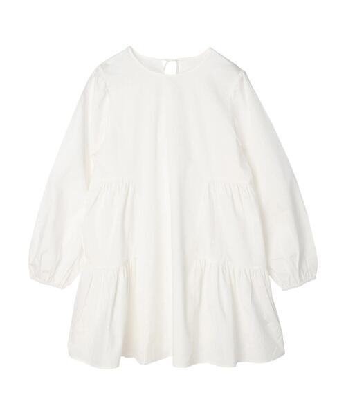 earth music&ecology（アースミュージックアンドエコロジー）の「ティアードチュニック（Tシャツ/カットソー・レディース・ホワイト/ブラック・FREE）」の7枚目の写真