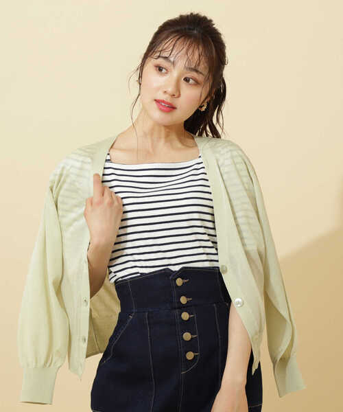 PROPORTION BODY DRESSING（プロポーションボディドレッシング）の「シアーカラーカーデ / 1212174404（カーディガン/ボレロ・レディース・ブルー/ライトグリーン/オレンジ・FREE）」の15枚目の写真