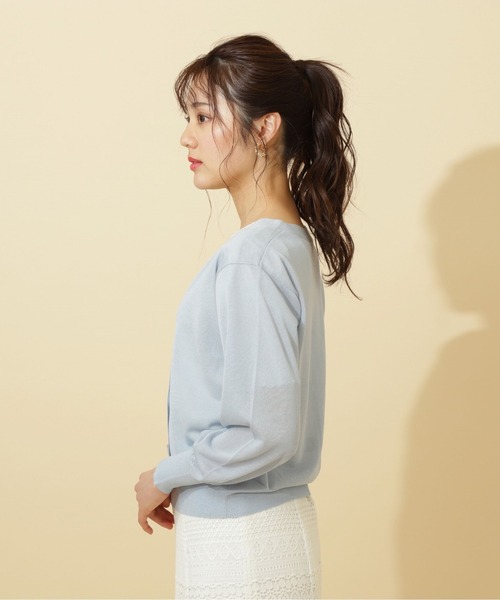 PROPORTION BODY DRESSING（プロポーションボディドレッシング）の「シアーカラーカーデ / 1212174404（カーディガン/ボレロ・レディース・ブルー/ライトグリーン/オレンジ・FREE）」の22枚目の写真