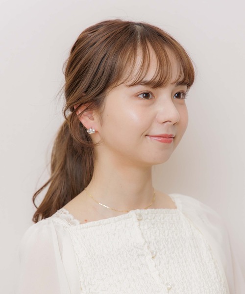 flower（フラワー）の「スプリングビジューピアス（ピアス（片耳用）・レディース・ピンク/シルバー・FREE）」の4枚目の写真