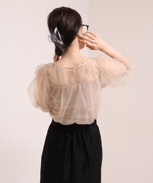 one after another NICE CLAUP(ワンアフターアナザーナイスクラップ)の「メッシュマーメイドスカート(スカート・レディース・アイボリー/ブラック/ベージュ・FREE)」の7枚目の写真