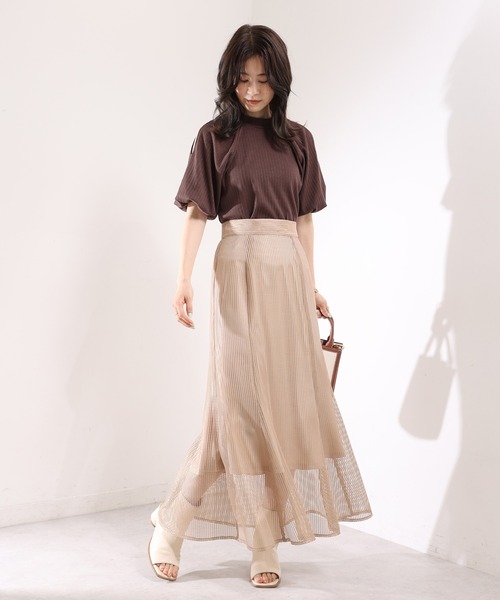 one after another NICE CLAUP(ワンアフターアナザーナイスクラップ)の「メッシュマーメイドスカート(スカート・レディース・アイボリー/ブラック/ベージュ・FREE)」の9枚目の写真