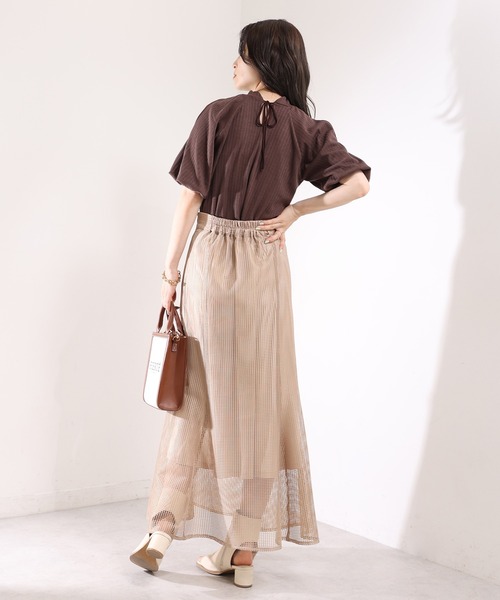 one after another NICE CLAUP(ワンアフターアナザーナイスクラップ)の「メッシュマーメイドスカート(スカート・レディース・アイボリー/ブラック/ベージュ・FREE)」の13枚目の写真