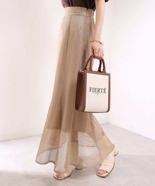 one after another NICE CLAUP(ワンアフターアナザーナイスクラップ)の「メッシュマーメイドスカート(スカート・レディース・アイボリー/ブラック/ベージュ・FREE)」の6枚目の写真