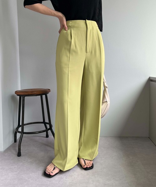 CAPRICIEUX LE'MAGE（カプリシューレマージュ）の「サイドボタン美フレアパンツ（その他パンツ・レディース・ブラック/オレンジ/グリーン・38/36）」の2枚目の写真