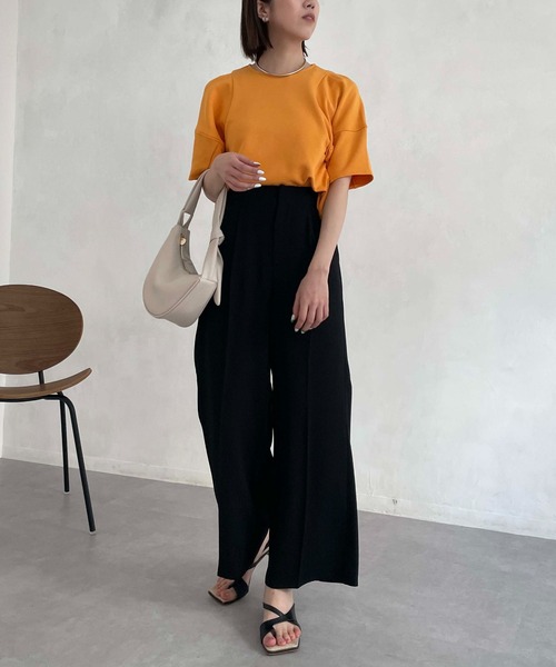 CAPRICIEUX LE'MAGE（カプリシューレマージュ）の「サイドボタン美フレアパンツ（その他パンツ・レディース・ブラック/オレンジ/グリーン・38/36）」の12枚目の写真