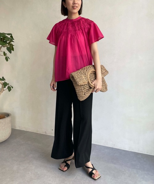 CAPRICIEUX LE'MAGE（カプリシューレマージュ）の「サイドボタン美フレアパンツ（その他パンツ・レディース・ブラック/オレンジ/グリーン・38/36）」の13枚目の写真