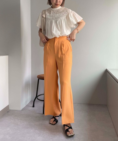 CAPRICIEUX LE'MAGE（カプリシューレマージュ）の「サイドボタン美フレアパンツ（その他パンツ・レディース・ブラック/オレンジ/グリーン・38/36）」の11枚目の写真