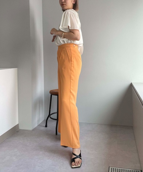 CAPRICIEUX LE'MAGE（カプリシューレマージュ）の「サイドボタン美フレアパンツ（その他パンツ・レディース・ブラック/オレンジ/グリーン・38/36）」の15枚目の写真