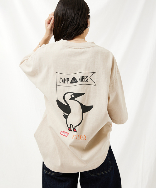 CHUMS(チャムス)の「【POLER×CHUMS×JS】 別注 BOOBY LOGO PRINT Tシャツ(Tシャツ/カットソー・メンズ・ホワイト/ブラック/グレー・MEDIUM/LARGE/X-LARGE)」の16枚目の写真