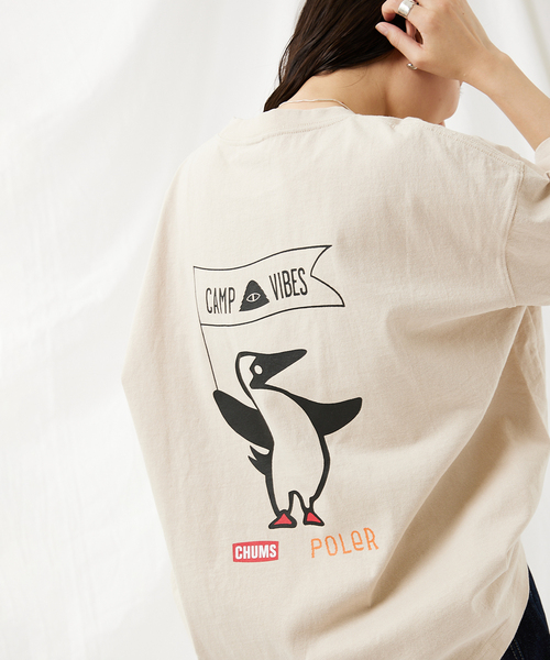 CHUMS(チャムス)の「【POLER×CHUMS×JS】 別注 BOOBY LOGO PRINT Tシャツ(Tシャツ/カットソー・メンズ・ホワイト/ブラック/グレー・MEDIUM/LARGE/X-LARGE)」の17枚目の写真