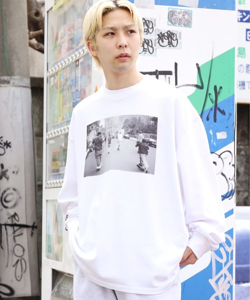 WOLVES KILL SHEEP(ウルヴスキルシープ)の「WOLVES KILL SHEEP/ウルヴスキルシープ NYC PUSH ロングスリーブ(Tシャツ/カットソー・メンズ・ホワイト/ミント・XL/L/M)」の17枚目の写真