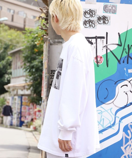 WOLVES KILL SHEEP(ウルヴスキルシープ)の「WOLVES KILL SHEEP/ウルヴスキルシープ NYC PUSH ロングスリーブ(Tシャツ/カットソー・メンズ・ホワイト/ミント・XL/L/M)」の3枚目の写真