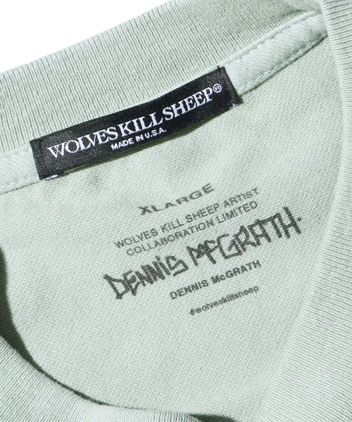 WOLVES KILL SHEEP(ウルヴスキルシープ)の「WOLVES KILL SHEEP/ウルヴスキルシープ NYC PUSH ロングスリーブ(Tシャツ/カットソー・メンズ・ホワイト/ミント・XL/L/M)」の6枚目の写真