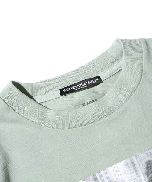 WOLVES KILL SHEEP(ウルヴスキルシープ)の「WOLVES KILL SHEEP/ウルヴスキルシープ NYC PUSH ロングスリーブ(Tシャツ/カットソー・メンズ・ホワイト/ミント・XL/L/M)」の5枚目の写真