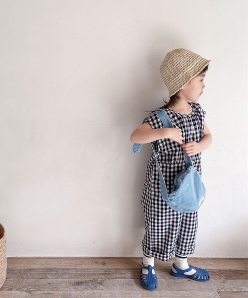 aimoha(アイモハ)の「aimoha-KIDS- 子供服 ギンガムチェックノースリーブオールインワン (SS)(つなぎ/オールインワン・キッズ・ブラック/ベージュ・90/100/110/120/80/130)」の20枚目の写真
