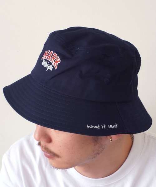 （What it isNt）ART BY MARKGONZALES（ワットイットイズント）の「【（What it isNt）ART BY MARKGONZALES】刺繍 コットン バケットハット（ハット・メンズ・ホワイト/ブラック/ネイビー/ホワイト系その他/ブラック系その他/ベージュ系その他/ブルー系その他/ベージュ/ブラウン/ブラック系その他2/ホワイト系その他2/ベージュ系その他2/ホワイト系その他3/ブラック系その他3/グリーン・FREE）」の14枚目の写真