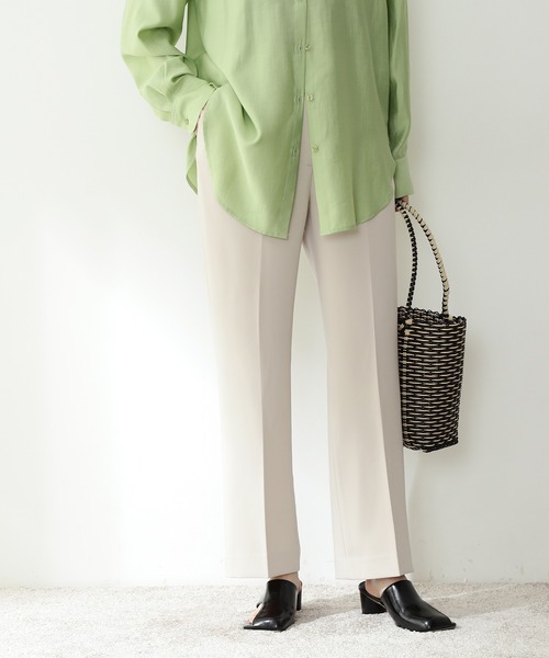 N.（N. Natural Beauty Basic）（エヌエヌナチュラルビューティーベーシック）の「◆ブーツカットアンクルパンツ（その他パンツ・レディース・パープル/ブラック/オフホワイト/イエロー・MEDIUM）」の5枚目の写真