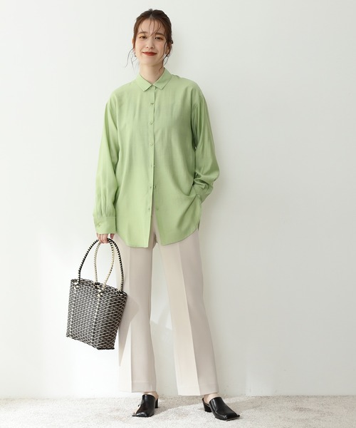 N.（N. Natural Beauty Basic）（エヌエヌナチュラルビューティーベーシック）の「◆ブーツカットアンクルパンツ（その他パンツ・レディース・パープル/ブラック/オフホワイト/イエロー・MEDIUM）」の6枚目の写真