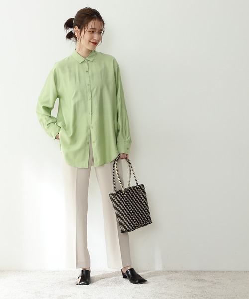 N.（N. Natural Beauty Basic）（エヌエヌナチュラルビューティーベーシック）の「◆ブーツカットアンクルパンツ（その他パンツ・レディース・パープル/ブラック/オフホワイト/イエロー・MEDIUM）」の7枚目の写真