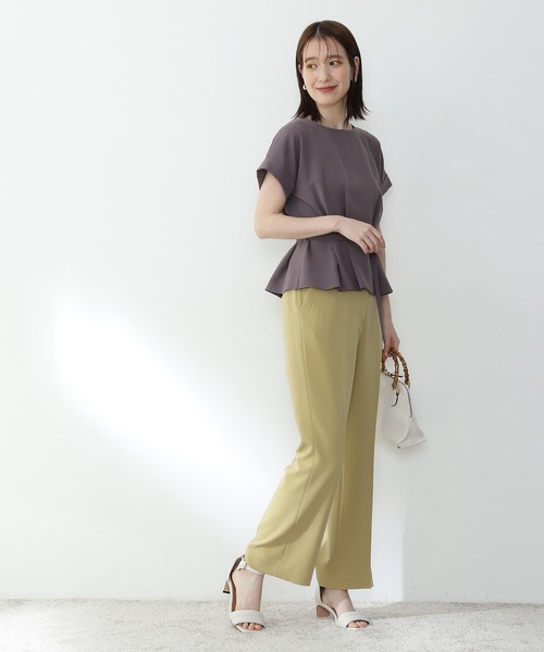 N.（N. Natural Beauty Basic）（エヌエヌナチュラルビューティーベーシック）の「◆ブーツカットアンクルパンツ（その他パンツ・レディース・パープル/ブラック/オフホワイト/イエロー・MEDIUM）」の14枚目の写真