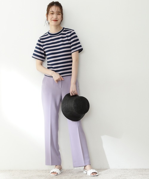 N.（N. Natural Beauty Basic）（エヌエヌナチュラルビューティーベーシック）の「◆ブーツカットアンクルパンツ（その他パンツ・レディース・パープル/ブラック/オフホワイト/イエロー・MEDIUM）」の12枚目の写真