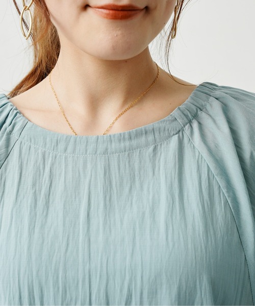 Chez toi（シェトワ）の「ホイップスリーブブラウス（シャツ/ブラウス・レディース・オフホワイト/ブルー/ライム/ピンク/ブルー系その他/ブラック・FREE）」の13枚目の写真