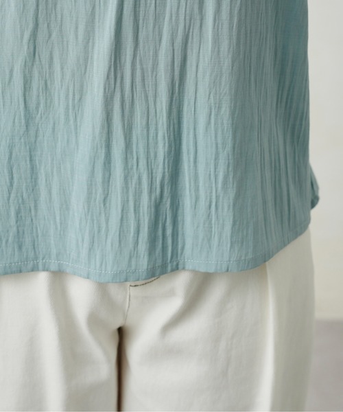 Chez toi（シェトワ）の「ホイップスリーブブラウス（シャツ/ブラウス・レディース・オフホワイト/ブルー/ライム/ピンク/ブルー系その他/ブラック・FREE）」の16枚目の写真