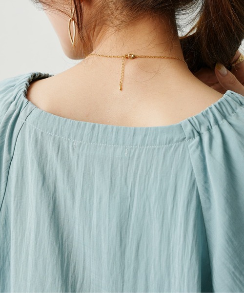 Chez toi（シェトワ）の「ホイップスリーブブラウス（シャツ/ブラウス・レディース・オフホワイト/ブルー/ライム/ピンク/ブルー系その他/ブラック・FREE）」の17枚目の写真