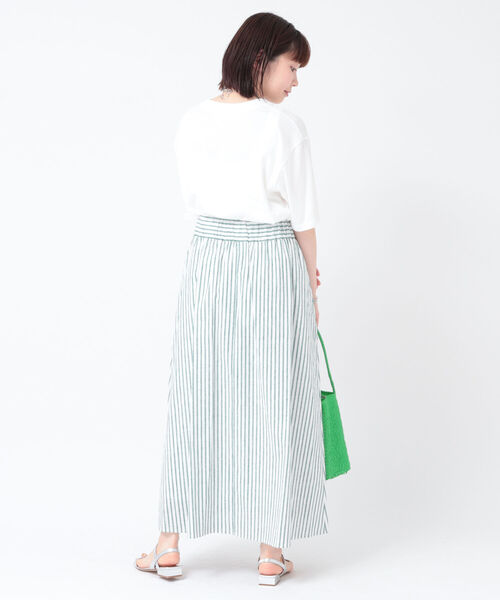 ◇【WEB限定カラーあり】リネンフレアスカート