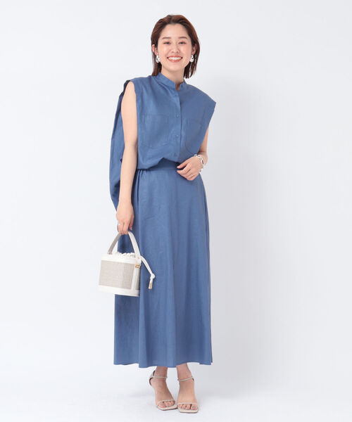 ◇【WEB限定カラーあり】リネンフレアスカート