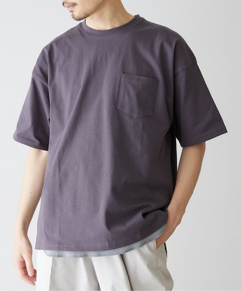 417 EDIFICE(フォーワンセブンエディフィス)の「【Nanotec / ナノテック】ヘビーウェイトTシャツ(Tシャツ/カットソー・メンズ・ブラック系その他/グレー/ホワイト系その他/ブルー系その他/ピンク・MEDIUM/LARGE)」の2枚目の写真