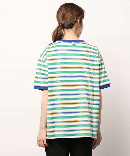 INTERPLAY（インタープレイ）の「【INTERPLAY x AYA】マルチボーダーTシャツ（Tシャツ/カットソー・レディース・ブルー/ネイビー/グリーン・FREE）」の12枚目の写真