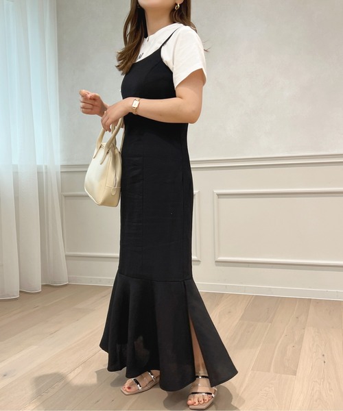 apres jour マーメイドキャミワンピース ブラウン apres jour ワンピース 「紐取り外し可能」マーメイドキャミ