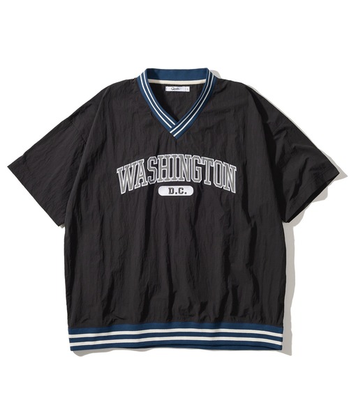 SlashDate(スラッシュデイト)の「リブラインVネックナイロンプルオーバー/ビッグシルエット/WASHINGTON(シャツ/ブラウス・レディース・ブラック/ネイビー/グリーン/マスタード・M/L)」の13枚目の写真