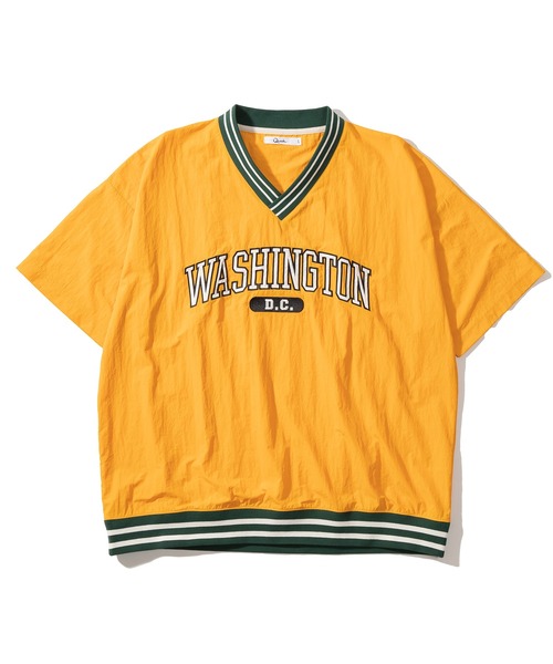 SlashDate(スラッシュデイト)の「リブラインVネックナイロンプルオーバー/ビッグシルエット/WASHINGTON(シャツ/ブラウス・レディース・ブラック/ネイビー/グリーン/マスタード・M/L)」の5枚目の写真